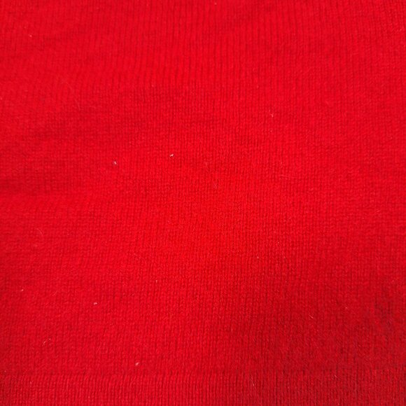 lands End red 100% Cashemere sweater size large - Picture 5 of 5